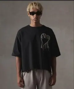 GRANCY 新品未開封 スカルラインストーンデザインtシャツ S ブラック