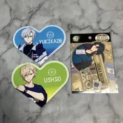 18TRIP ハート型　色紙　神名雪風　久楽間潮　トラベルステッカー　棗夜鷹