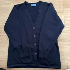 KAZEN ネイビー　Vネックカーディガン