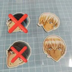 名探偵コナン ステッカー 2枚セット(安室透)