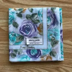 【新品】pierre cardin 綿100% ハンカチ 薔薇 レディース