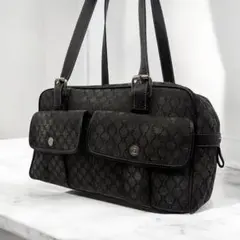 オールド セリーヌ トリオンフ ダブルポケット ミニボストン ブラック Y2K