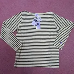 Champion 長袖Tシャツ L イエロー/ネイビーストライプ　新品未使用