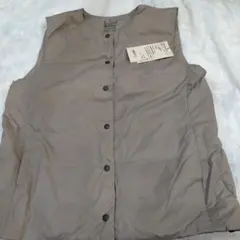 ノーカラーベスト S 750フィルパワー ベージュ