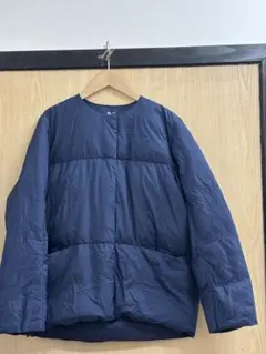 美品ユニクロC ノーカラーダウンジャケットL