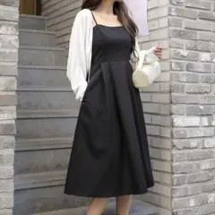 Dazy 美品 黒 キャミワンピース フレアスカート Sサイズ