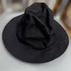 日本製 100%コットン バケットハット 黒