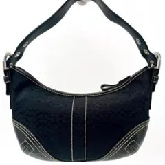 【極美品】COACH シグネチャーキャンバス ホーボー ワンショルダーバッグ