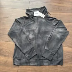 フード付きジップアップパーカー グレー