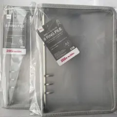 【新品】ダイソー A5 6リングファイル シール帳 バインダー 2点セット