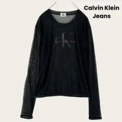 Calvin Klein Jeans USA製 CKロゴ シアーブラウス 薄手
