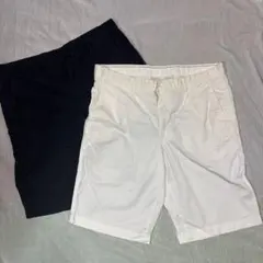 UNIQLOハーフパンツ　2色セット紺・白　Lサイズ　綿100%