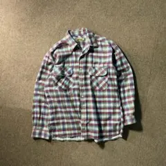 90s レア 旧タグ OLD UNIQLO メンズ L ネルシャツ チェック柄