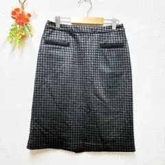 グリーンレーベルリラクシング ユナイテッドアローズ【36】 タイトスカート 千鳥のサムネイル
