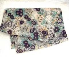 【美品】ユニクロ UNIQLO ストール・ショール 紫・パープル 花柄のサムネイル