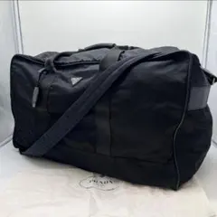 美品 PRADA ボストンバッグ 2way ブラック 三角ロゴ 南京錠 - メルカリ