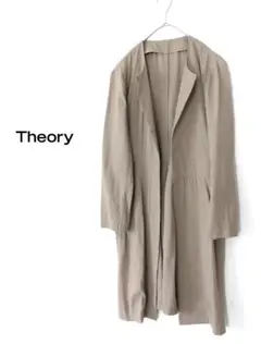 Theory　リネン レーヨン ノーカラーコート 春/初夏/秋口
