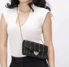 週末セール　Michael Kors マイケルコース　長財布　ショルダー　黒