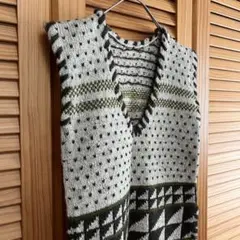 【ハンドメイド】ニットベスト Vネック