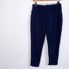 f331【ノーブランド】テーパードボトムス　大きいサイズ【XL】　ネイビー　無地