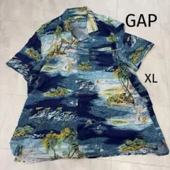 GAP メンズ アロハシャツ 半袖シャツパームツリー オーシャン 海 XLのサムネイル