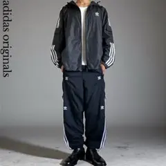 adidas originals Lサイズ ナイロンパーカーセットアップ上下 黒
