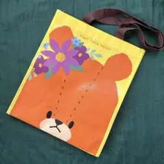 くまのがっこう　ルルロロ　トートバッグ　ビニールバッグ　イエロー　オレンジ