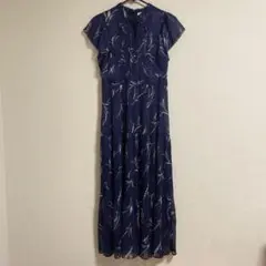 フレイアイディ　プリーツデザインシフォンプリントワンピース FRAY I.D