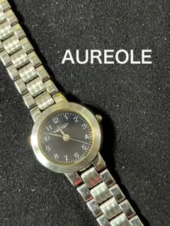 ★ 美品 Swiss AUREOLE ブラック盤面 レディース 腕時計★保管品のサムネイル