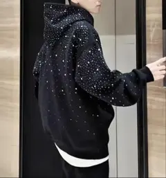 【本日中お値下げ】ラインストーンパーカー　フーディ