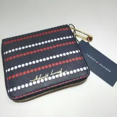 TOMMY HILFIGER 二つ折り財布 トリコロール 水玉 人気 レディース