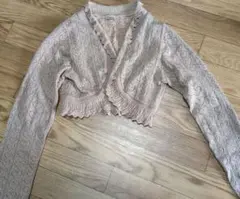 axes femme レース編みカーディガン Mサイズ ベージュ