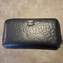 CHANEL シャネル カメリア ラウンドファスナー 長財布 ココマーク レザーのサムネイル