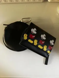 ミッキーマウス 三つ折り財布とコインケースセット