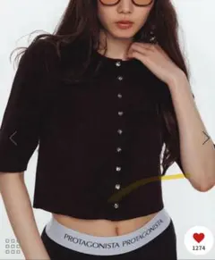 ADAM ET ROPE' クールタッチニットカーディガン