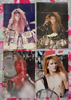 X JAPAN YOSHIKI 生写真 4枚セットのサムネイル