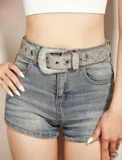 ストーン付きシルバーベルト即日発送可能