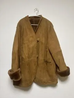 羊毛 ムートンコート ブラウン