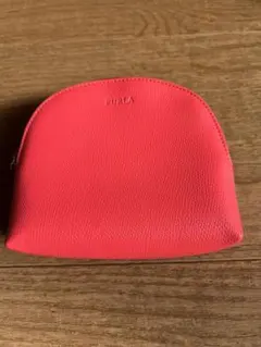【美品】FURLA フルラ ピンク ラウンドポーチ