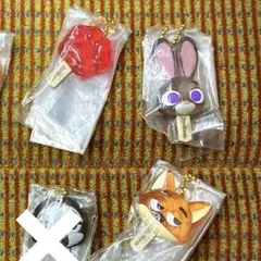 ガチャ　ズートピア アイスキャンディーチャーム　　3個セット　ニック　ジュディ