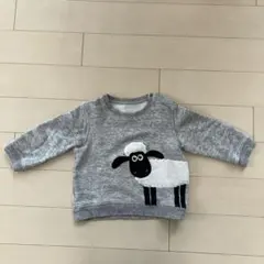 ひつじのショーングレー スウェットトレーナー90サイズ　ユニクロ