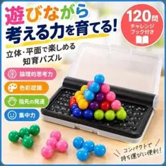 立体パズル 120問 脳トレ パズルゲーム 知育玩具 収納ケース付き G015