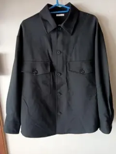 GU リラックスフィットCPOシャツ ブラック Ｓサイズ