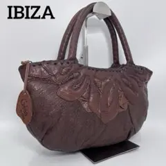 1483 ✨美品✨ Czarda by IBIZA レザー ハンドバッグ 葉柄のサムネイル