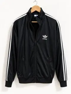 adidas ファイヤーバード ジャージ 黒 白ライン L