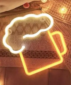 LED ネオンライト　ビール　ネオンサイン　看板　ネオン管　バー　居酒屋