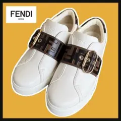FENDI フェンディ FFロゴ バックル レザースニーカー スリッポン 正規品のサムネイル
