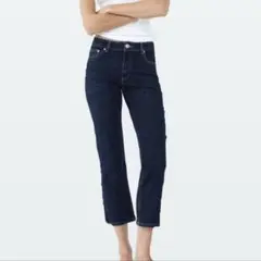 ZARA ミッドライズ クロップド デニムパンツ