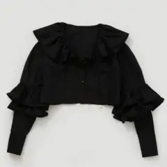 【最終値下】papier black ラッフルブラウス