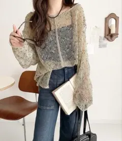新品タグ付き　classical Elf 前後2way メッシュニットトップス